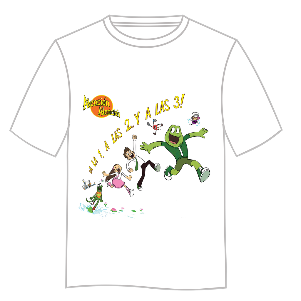 Camiseta oficial "Atención Atención ¡A LA 1, A LAS 2, Y A LAS 3!"