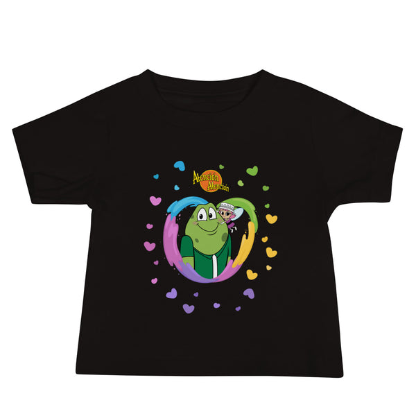 Camiseta de manga corta para bebé (Sapo Hug)