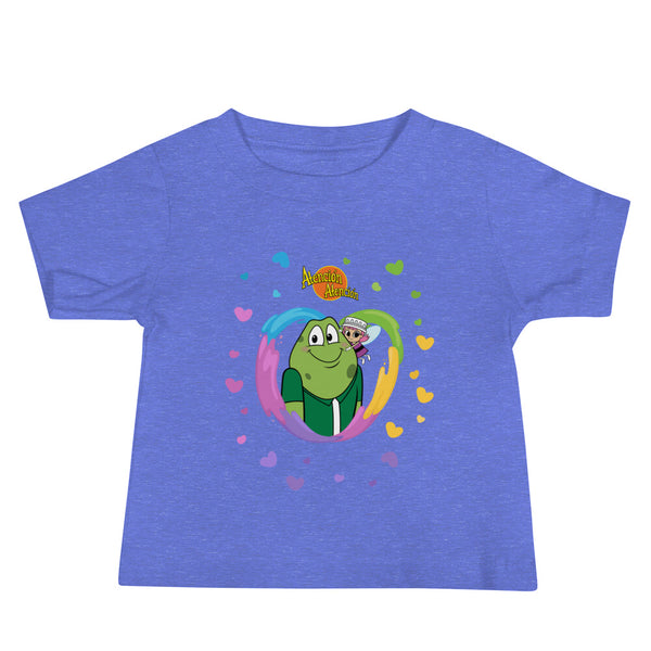 Camiseta de manga corta para bebé (Sapo Hug)