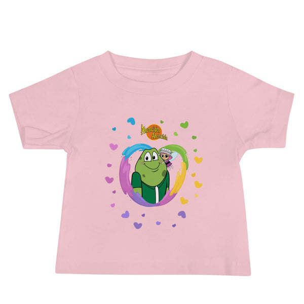 Camiseta de manga corta para bebé (Sapo Hug)
