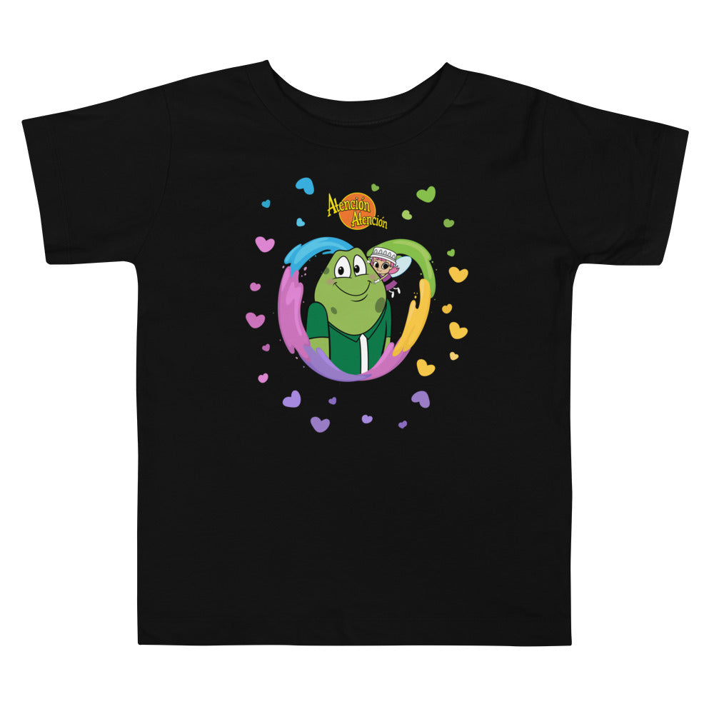 Camiseta de manga corta para niño unisex (Sapo Hug)