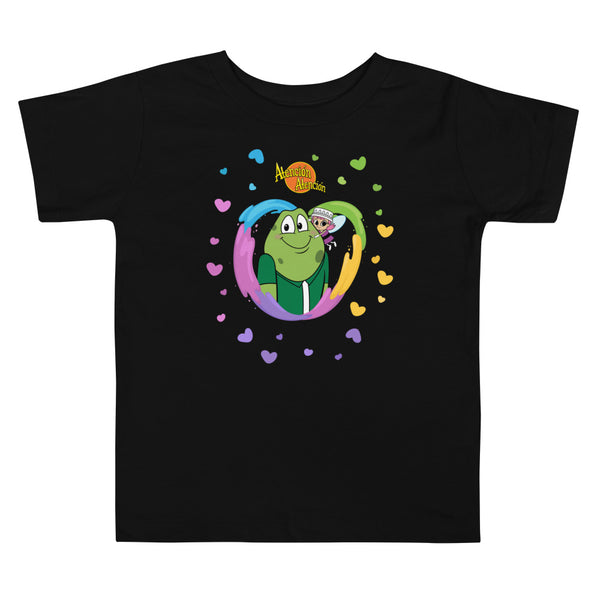 Camiseta de manga corta para niño unisex (Sapo Hug)