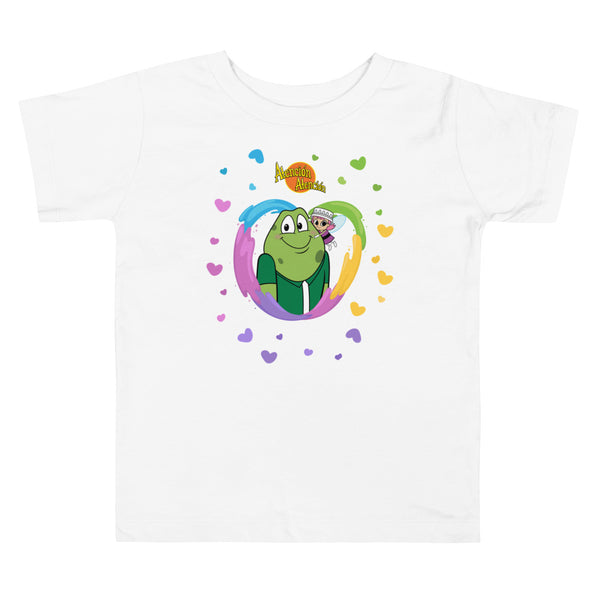 Camiseta de manga corta para niño unisex (Sapo Hug)