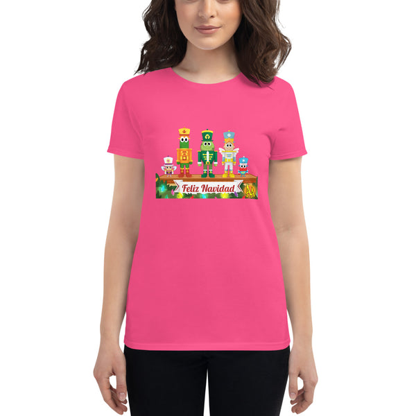 Camiseta de manga corta para mujer Cascanueces Navidad