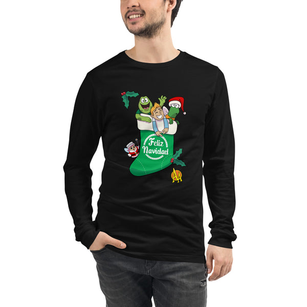 Camiseta manga larga Unisex Bota de Navidad