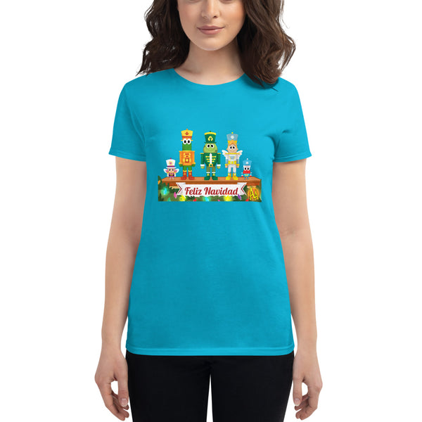 Camiseta de manga corta para mujer Cascanueces Navidad