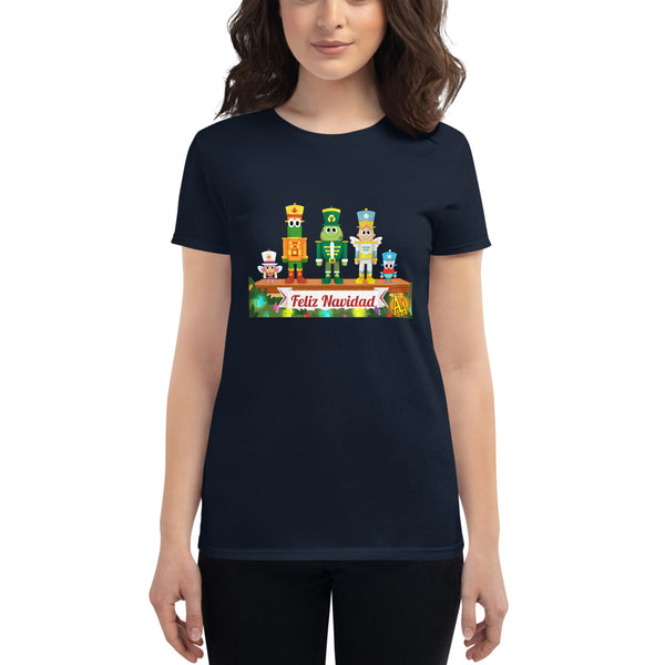 Camiseta de manga corta para mujer Cascanueces Navidad