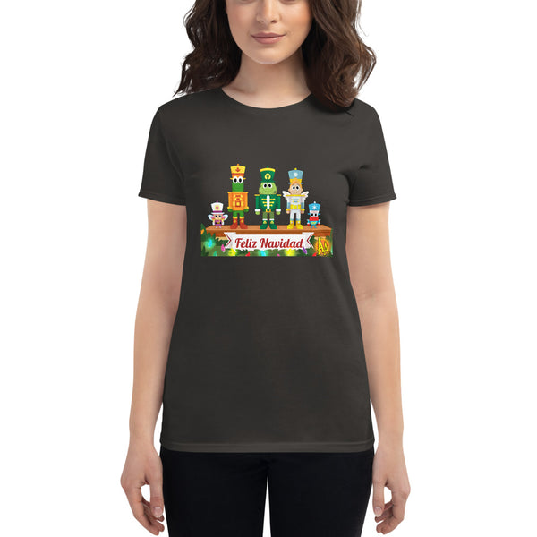 Camiseta de manga corta para mujer Cascanueces Navidad